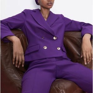 Zara Blazer & Pants Suit Set M